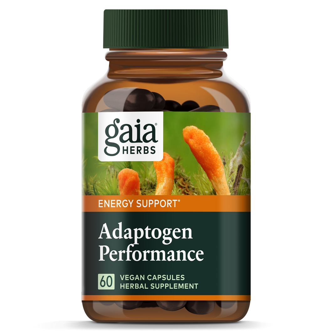 gaia herbs energy support* adaptogen performance 60 vegan capsules herbal supplement
